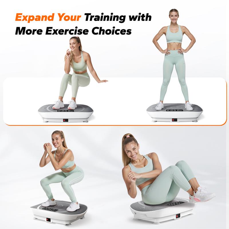 MERACH Slim Vibration Plate Exercise Machine – Compact Full Body Workout Platform with Lymphatic Drainage, Quiet Home Fitness Equipment for Muscle Activation & Recovery
